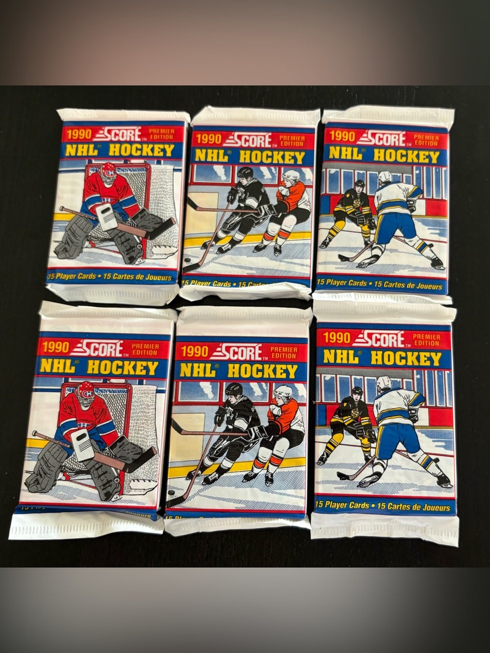 🇨🇦NOW $9🍀 Score 1990/91 Hockey Cards 6 PACKS Look For Brodeur Jagr Rookies